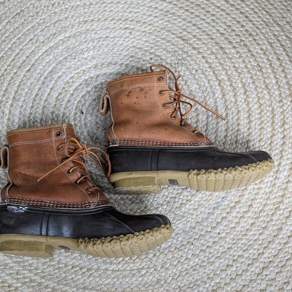 LL Bean 8" Shearling Lined Insulated Leather Lace Up Boots Women's 9.5 / 10 - Picture 7 of 12